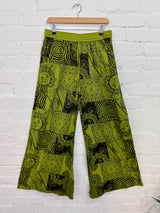 Printed Patchwork Flared Trousers