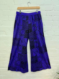 Printed Patchwork Flared Trousers