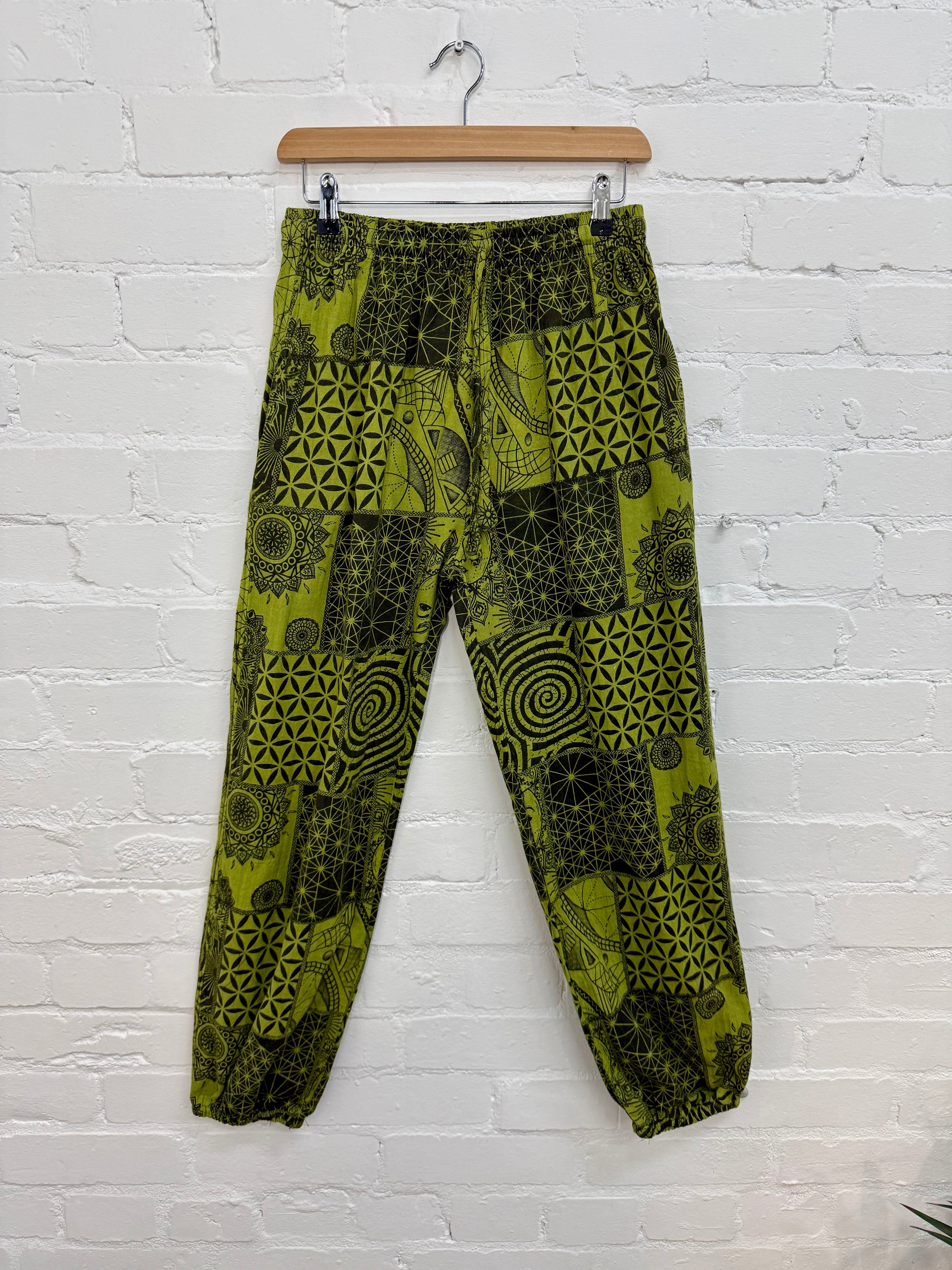 Printed Patchwork Harem Trousers