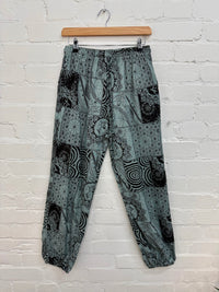 Printed Patchwork Harem Trousers