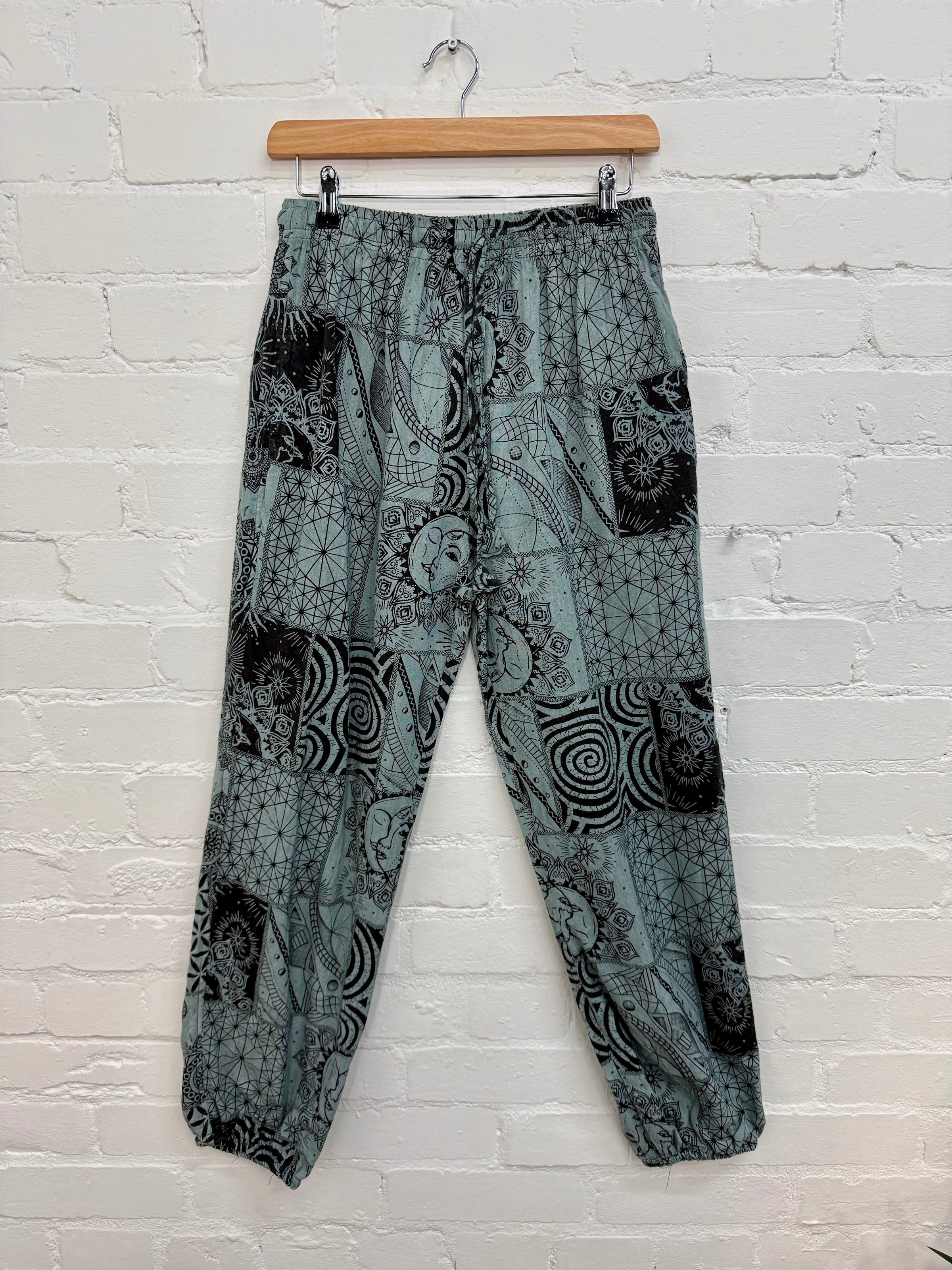 Printed Patchwork Harem Trousers