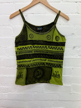 Printed Patchwork Strappy Vest