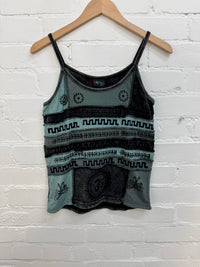 Printed Patchwork Strappy Vest