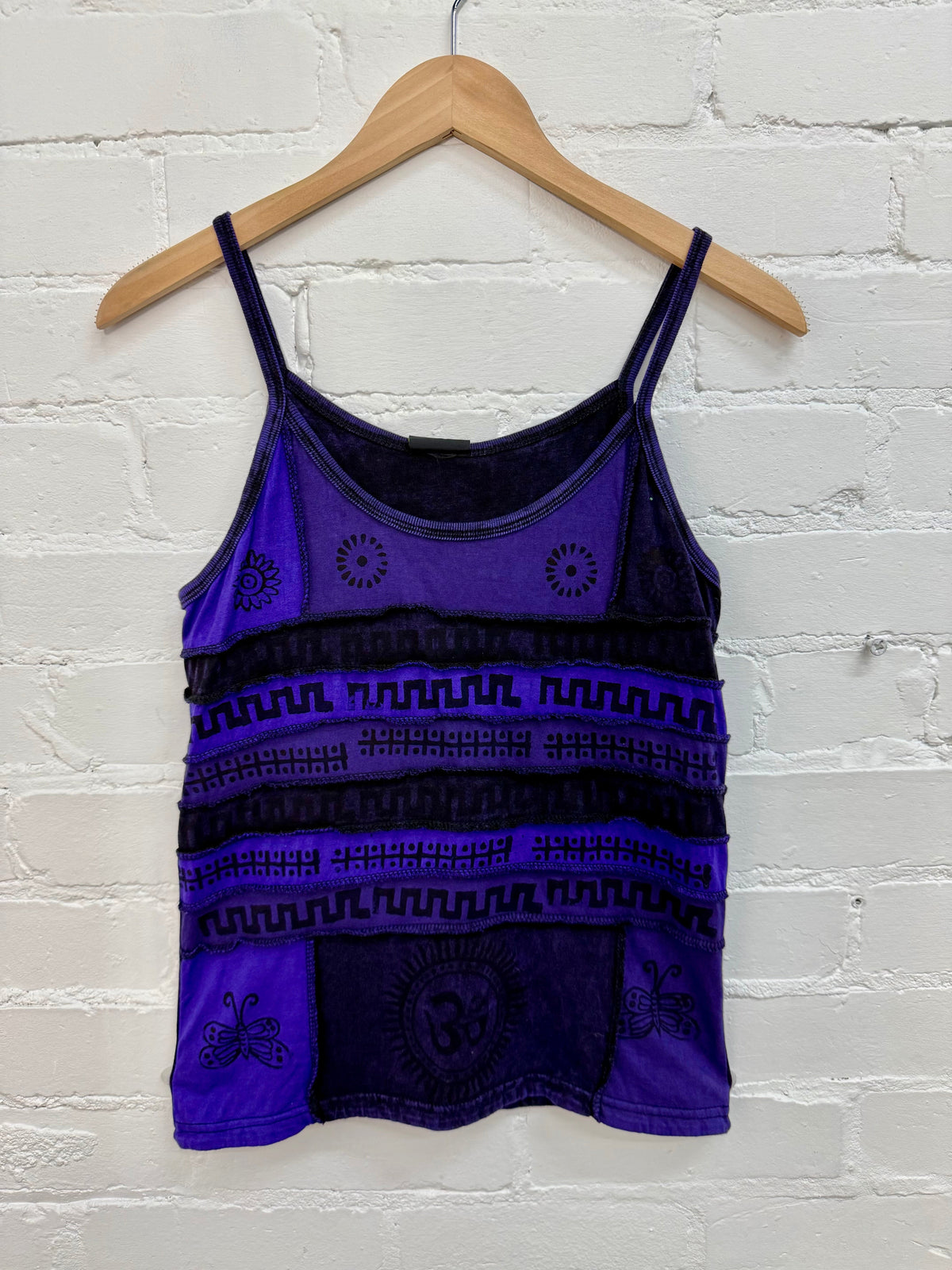 Printed Patchwork Strappy Vest