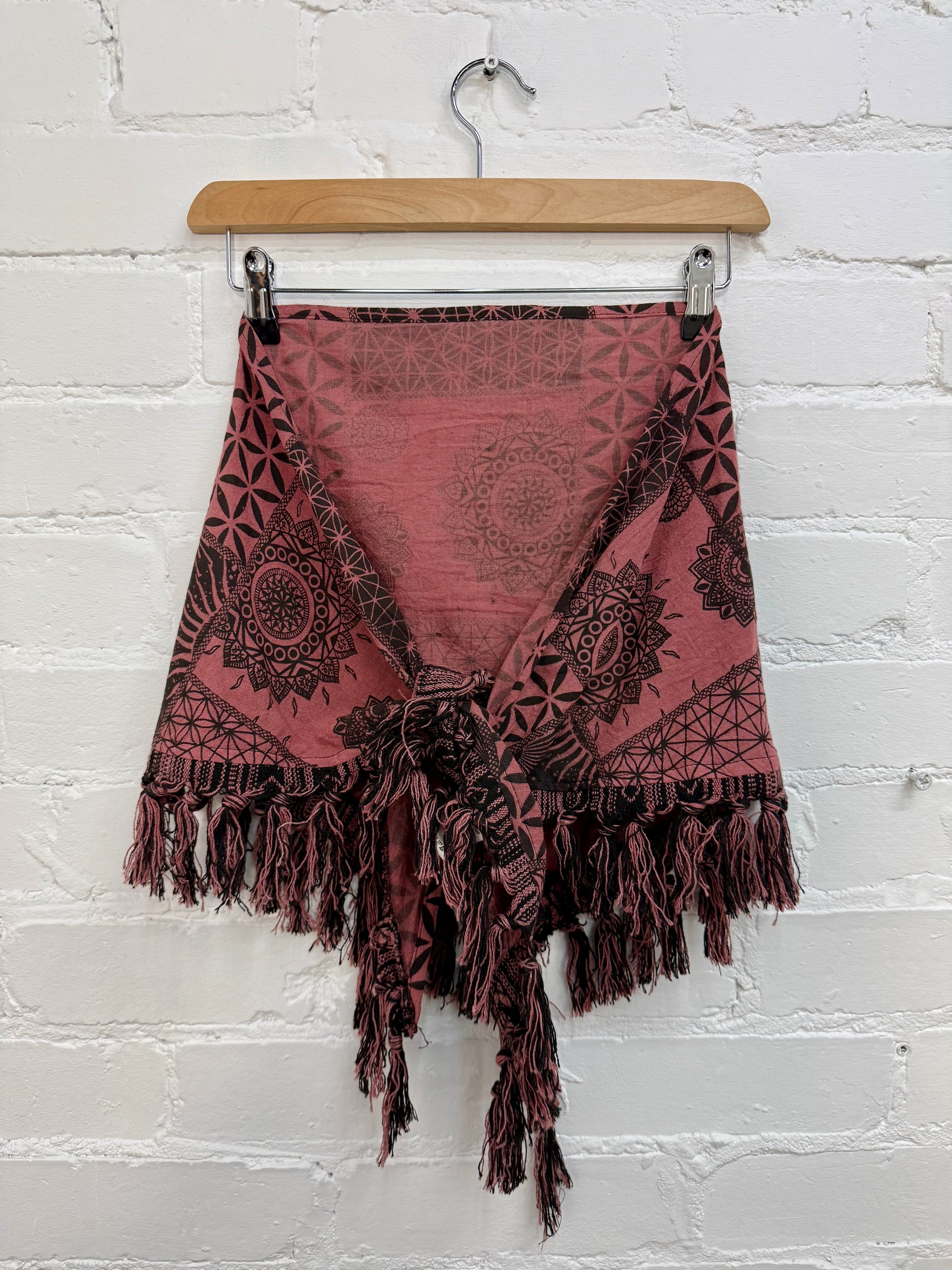 Printed Patchwork Strapless Triangle Top