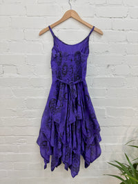 Celestial Print Strappy Midi Dress