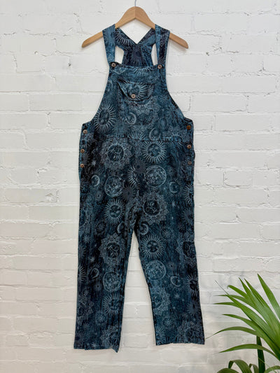 Celestial Print Long Dungarees