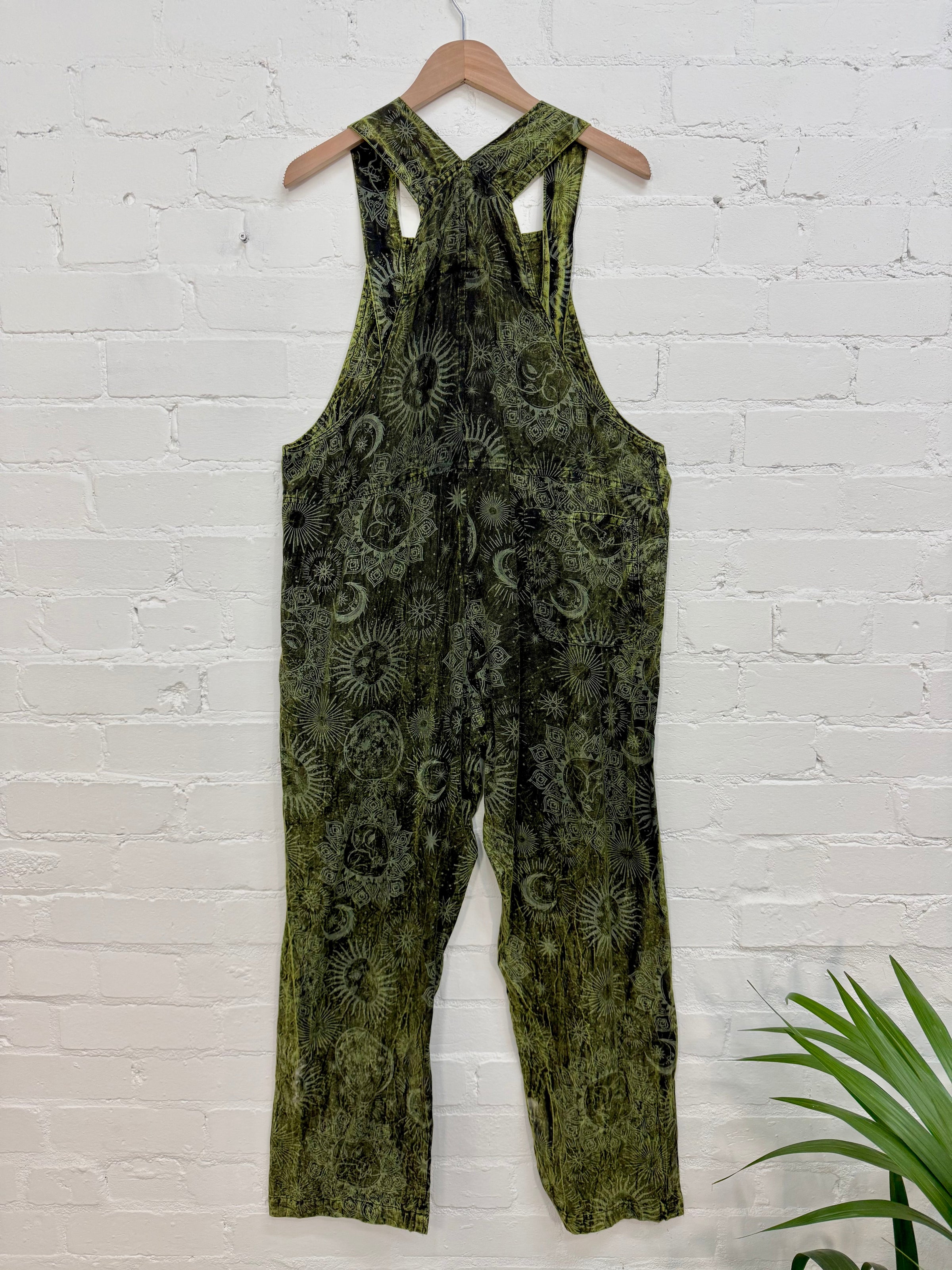 Celestial Print Long Dungarees