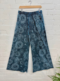 Celestial Print Wide Leg Trousers