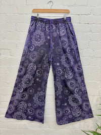 Celestial Print Wide Leg Trousers