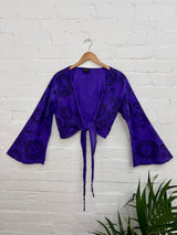 Celestial Print Tie Wrap Top