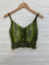 Celestial Print Strappy Cropped Vest