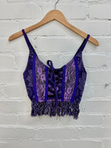 Celestial Print Strappy Cropped Vest