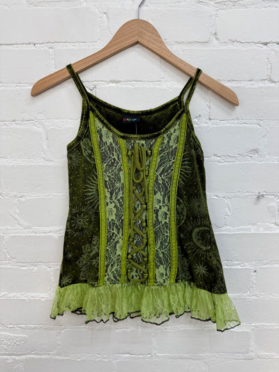 Celestial Print Strappy Vest