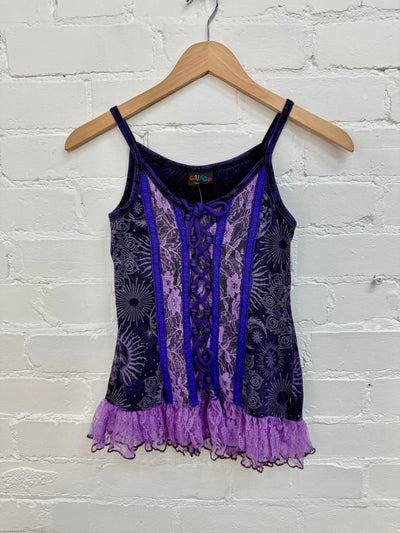 Celestial Print Strappy Vest