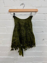 Celestial Print Halter Tie Top