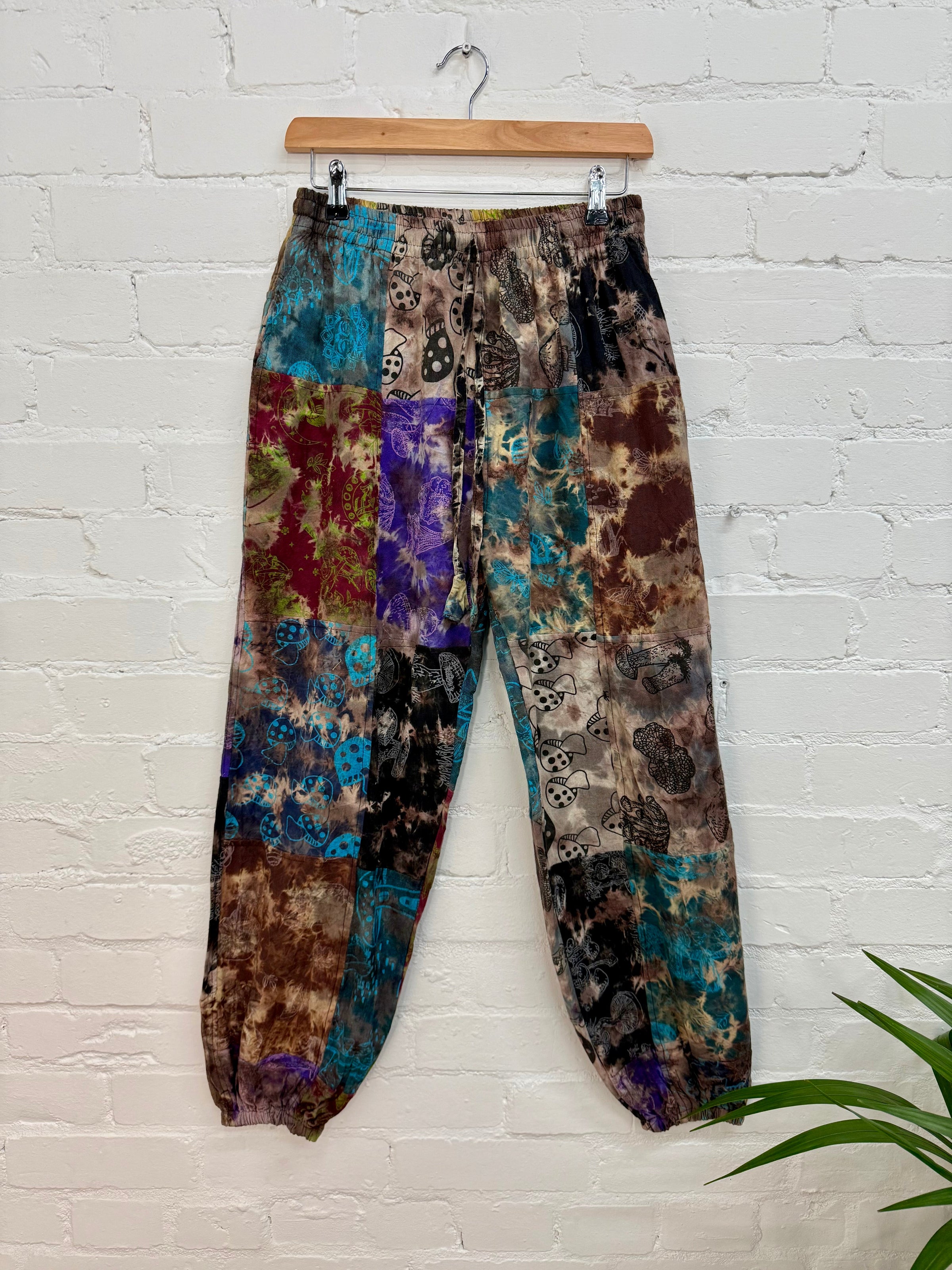 Tie-Dye Patchwork Harem Trousers