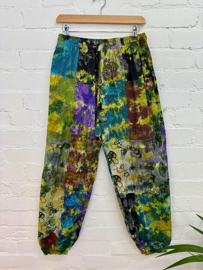 Tie-Dye Patchwork Harem Trousers