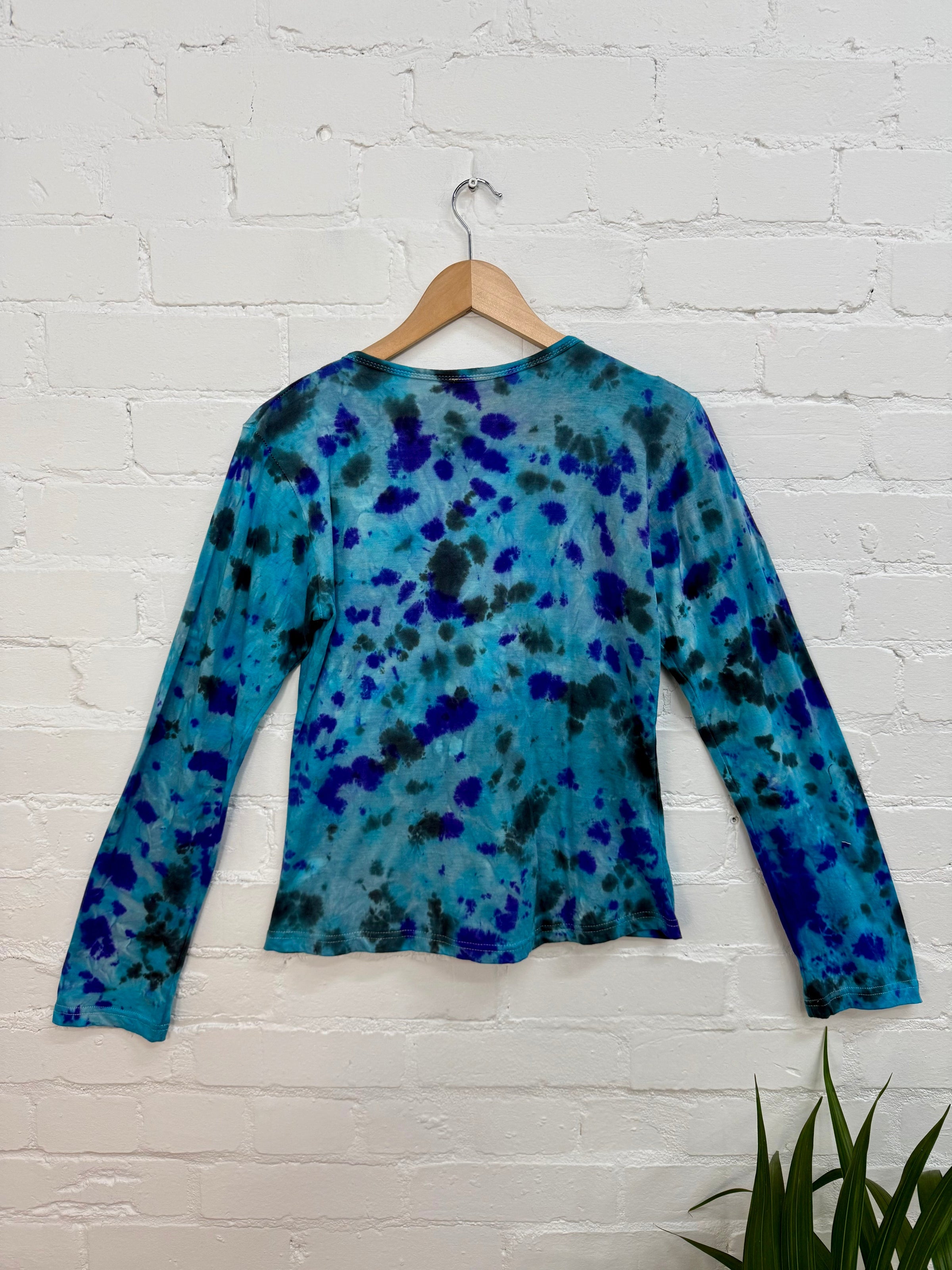 Tie-Dye & Lace Long Sleeve T-Shirt
