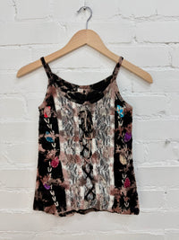 Tie-Dye & Lace Strappy Vest