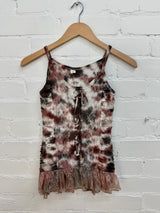 Tie-Dye & Lace Strappy Vest