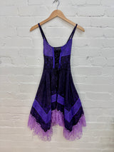 Stonewash & Lace Short Dress