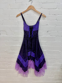 Stonewash & Lace Short Dress