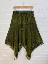 Stonewash Handkerchief Skirt