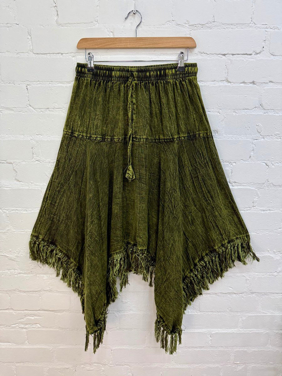 Stonewash Handkerchief Skirt