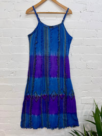 Dip-Dye & Stripe Long Strappy Dress