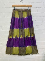 Dip-Dye & Stripe Long Skirt