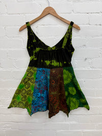 Tie-Dye & Patchwork Vest Top