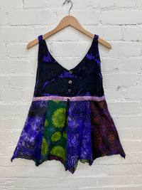Tie-Dye & Patchwork Vest Top