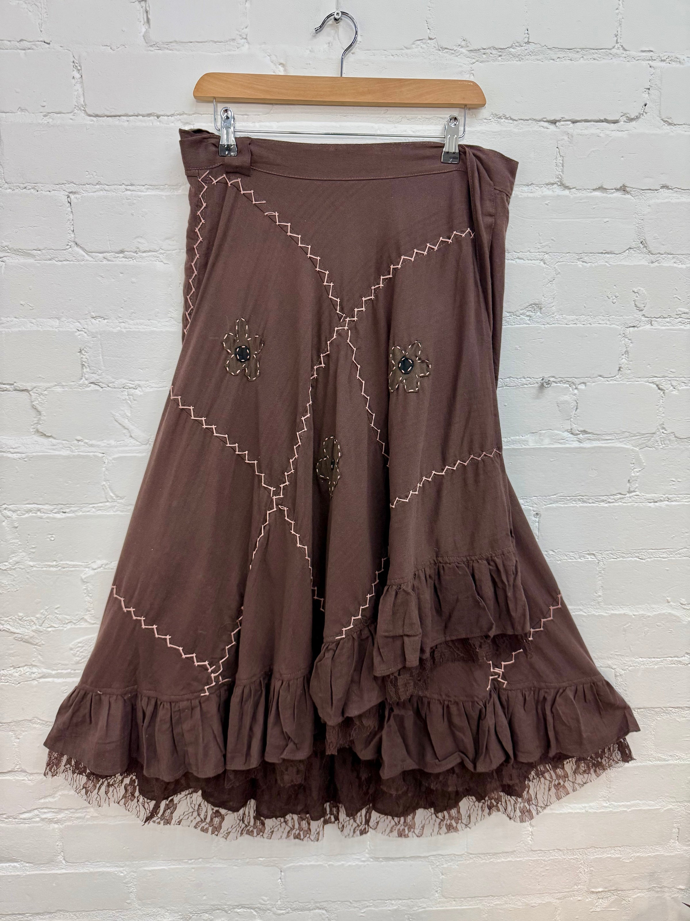 Plain & Lace Long Wrap Skirt β Gringo Fairtrade