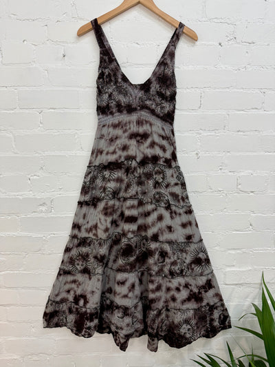 Tie-Dye & Celestial Print Long Dress