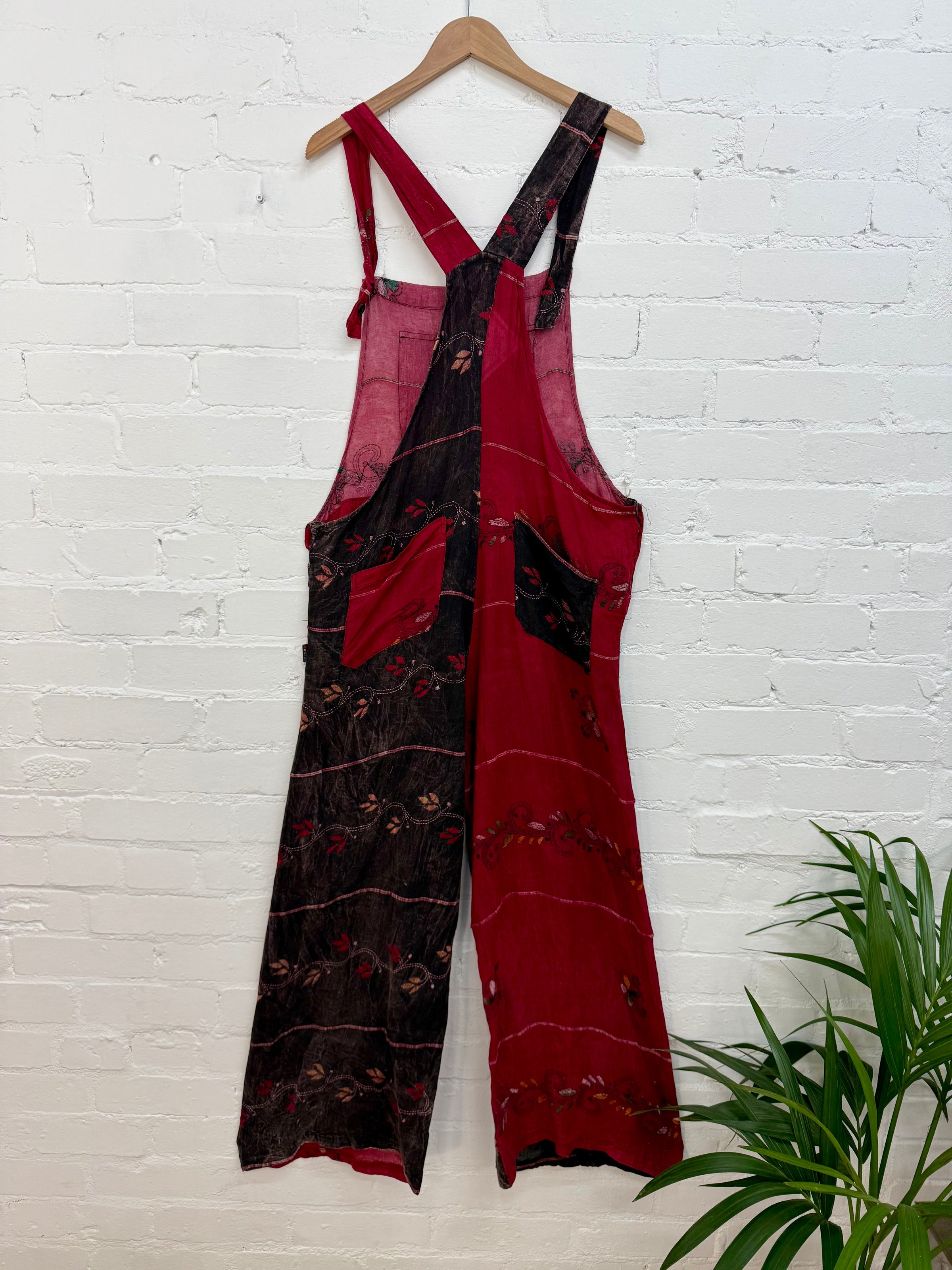 Long Embroidered Dungarees