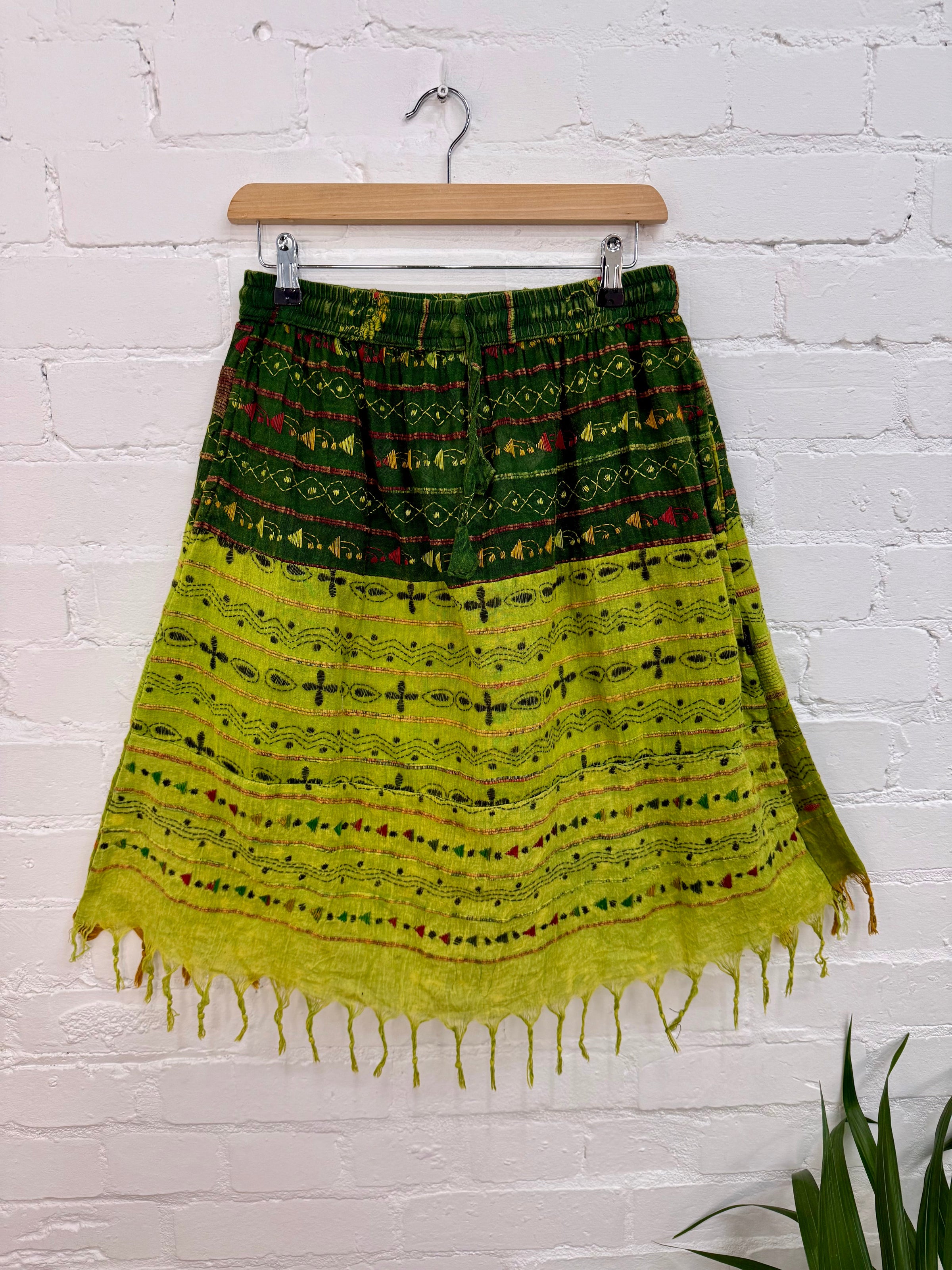 Embroidered Midi Skirt