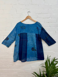 3/4 Sleeve Embroidered Tunic Top