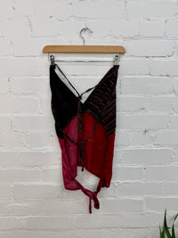 Embroidered Tie Halter Top