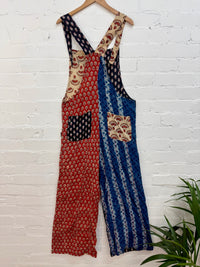 Block Print Wide Leg Dungarees
