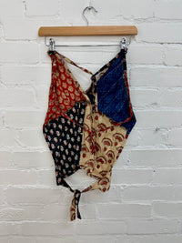 Block Print Tie Halter Top