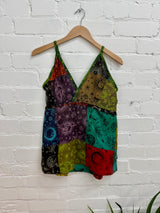 Mixed Print Patchwork Vest Top