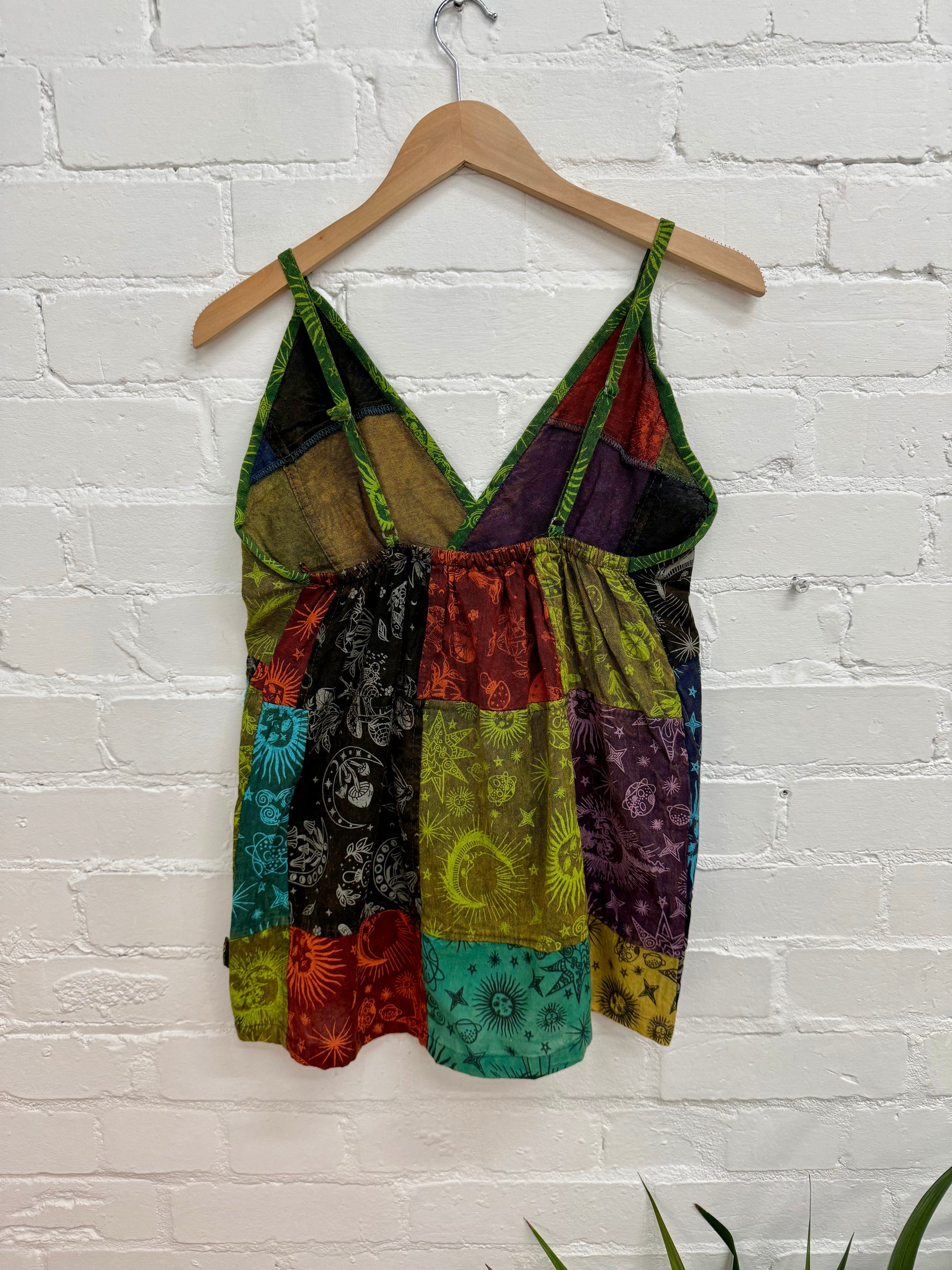 Mixed Print Patchwork Vest Top