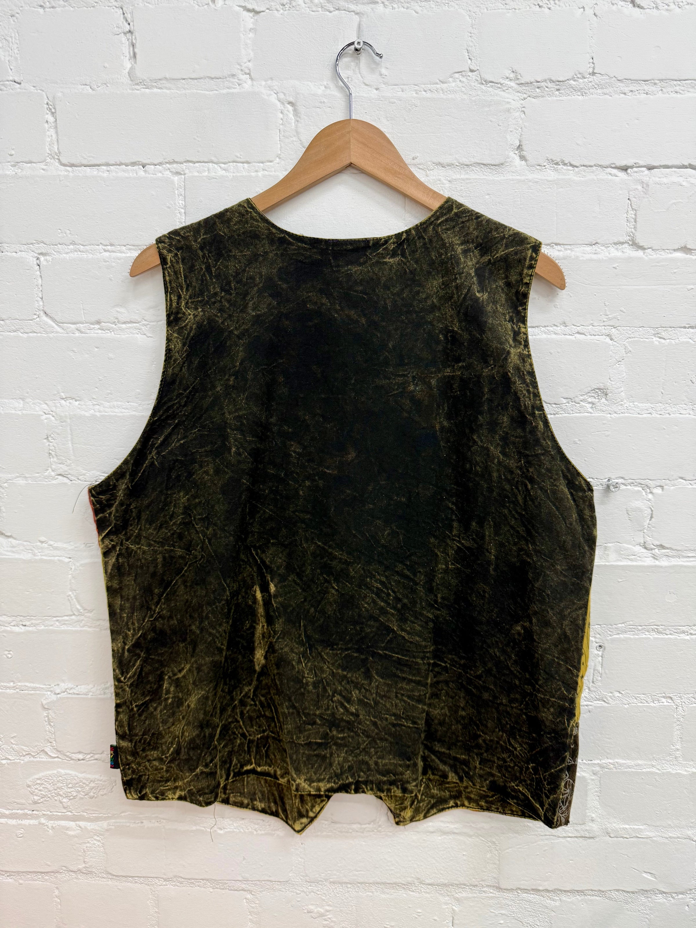 Mixed Print Patchwork Waistcoat