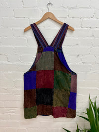 Stonewash Patchwork Short Dungaree Dress