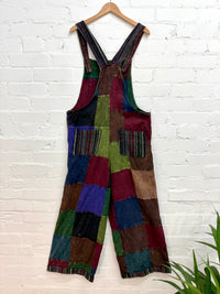 Stonewash Patchwork Dungarees