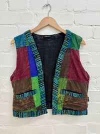 Stonewash Patchwork Waistcoat