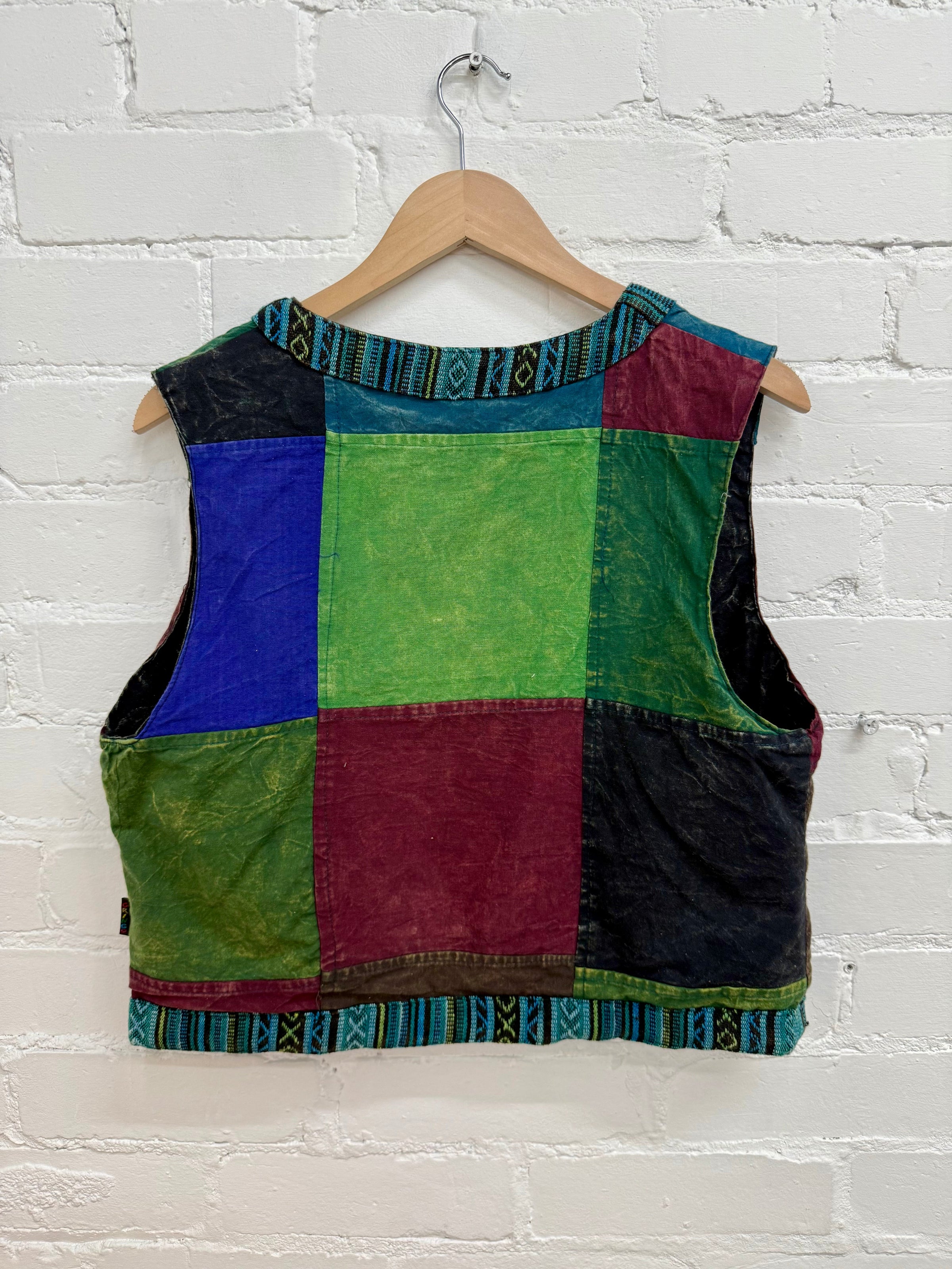 Stonewash Patchwork Waistcoat