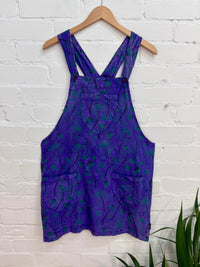 Mushroom Print Short Dungaree Dress
