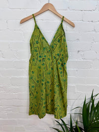 Mushroom Print Short Strappy Dress